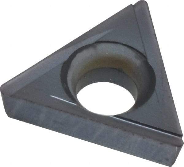 Kennametal - TPCG221 Grade KC5010 Carbide Boring Insert - TiN Finish, 60° Triangle, 11° Relief Angle, 1/4" Inscr Circle, 3/32" Thick, 1/64" Corner Radius - Eagle Tool & Supply