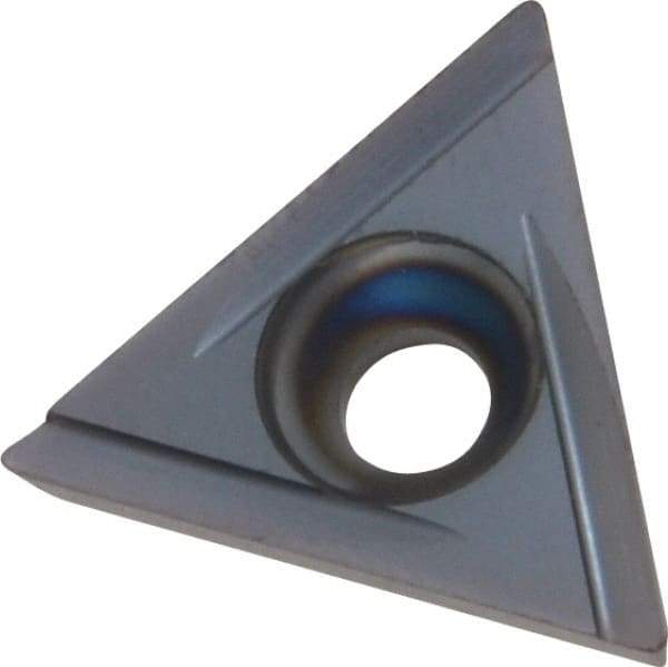 Kennametal - TPCG321 Grade KC5010 Carbide Boring Insert - TiN Finish, 60° Triangle, 11° Relief Angle, 3/8" Inscr Circle, 1/8" Thick, 1/64" Corner Radius - Eagle Tool & Supply