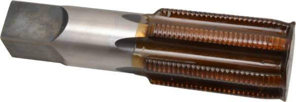 Hertel - 2-8 UNS 6 Flute Bright Finish High Speed Steel Straight Flute Standard Hand Tap - Plug, Right Hand Thread, 7-5/8" OAL, 3-9/16" Thread Length, H6 Limit - Eagle Tool & Supply