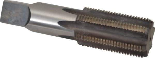 Hertel - 1-3/4 - 8 UNS 6 Flute Bright Finish High Speed Steel Straight Flute Standard Hand Tap - Bottoming, Right Hand Thread, 7" OAL, 3-9/16" Thread Length, H6 Limit, Through Coolant - Eagle Tool & Supply
