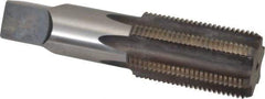 Hertel - 1-3/4 - 8 UNS 6 Flute Bright Finish High Speed Steel Straight Flute Standard Hand Tap - Bottoming, Right Hand Thread, 7" OAL, 3-9/16" Thread Length, H6 Limit, Through Coolant - Eagle Tool & Supply