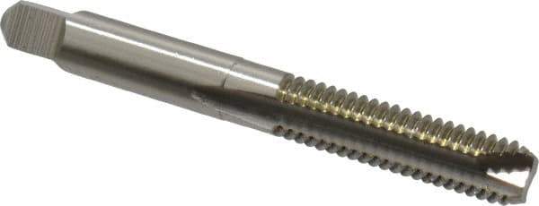 Hertel - 5/16-18 UNC, 2 Flute, Bright Finish, High Speed Steel Spiral Point Tap - Bottoming Chamfer, Right Hand Thread, 2-23/32" OAL, 1-1/8" Thread Length, 3B Class of Fit - Exact Industrial Supply