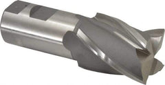 Hertel - 40mm, 2" LOC, 1-1/4" Shank Diam, 4-1/2" OAL, 4 Flute, Cobalt Square End Mill - Single End, Uncoated, 30° Helix, Centercutting, Right Hand Cut - Eagle Tool & Supply