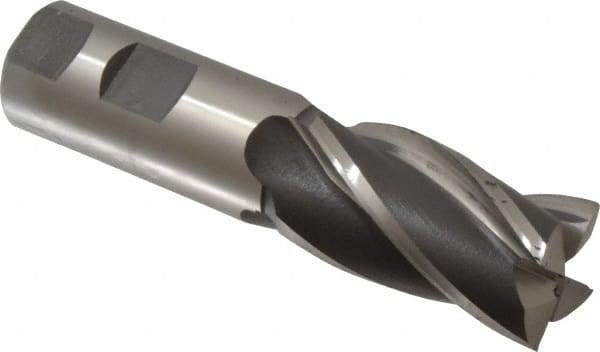 Hertel - 28mm, 2" LOC, 1" Shank Diam, 4-1/2" OAL, 4 Flute, Cobalt Square End Mill - Single End, Uncoated, 30° Helix, Centercutting, Right Hand Cut - Eagle Tool & Supply