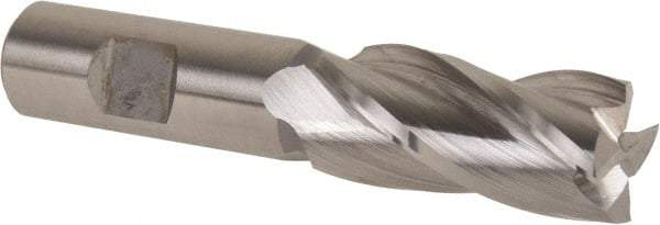 Hertel - 22mm, 1-7/8" LOC, 3/4" Shank Diam, 4-1/8" OAL, 4 Flute, Cobalt Square End Mill - Single End, Uncoated, 30° Helix, Centercutting, Right Hand Cut - Eagle Tool & Supply