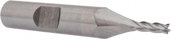 Hertel - 3mm, 3/8" LOC, 3/8" Shank Diam, 2-5/16" OAL, 4 Flute, Cobalt Square End Mill - Single End, Uncoated, 30° Helix, Centercutting, Right Hand Cut - Eagle Tool & Supply