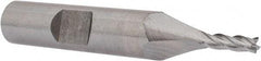 Hertel - 3mm, 3/8" LOC, 3/8" Shank Diam, 2-5/16" OAL, 4 Flute, Cobalt Square End Mill - Single End, Uncoated, 30° Helix, Centercutting, Right Hand Cut - Eagle Tool & Supply