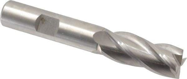 Hertel - 14.5mm, 1-3/8" LOC, 1/2" Shank Diam, 3-3/8" OAL, 4 Flute, Cobalt Square End Mill - Single End, Uncoated, 30° Helix, Centercutting, Right Hand Cut - Eagle Tool & Supply
