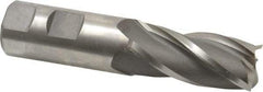 Hertel - 24mm, 2" LOC, 1" Shank Diam, 4-1/2" OAL, 4 Flute, Cobalt Square End Mill - Single End, Uncoated, 30° Helix, Centercutting, Right Hand Cut - Eagle Tool & Supply