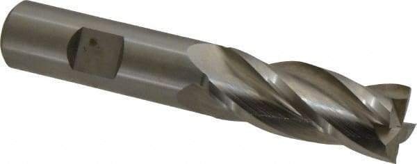 Hertel - 17mm, 1-5/8" LOC, 5/8" Shank Diam, 3-3/4" OAL, 4 Flute, Cobalt Square End Mill - Single End, Uncoated, 30° Helix, Centercutting, Right Hand Cut - Eagle Tool & Supply