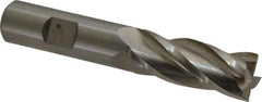 Hertel - 17mm, 1-5/8" LOC, 5/8" Shank Diam, 3-3/4" OAL, 4 Flute, Cobalt Square End Mill - Single End, Uncoated, 30° Helix, Centercutting, Right Hand Cut - Eagle Tool & Supply