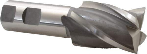 Hertel - 36mm, 2" LOC, 1" Shank Diam, 4-1/2" OAL, 4 Flute, Cobalt Square End Mill - Single End, Uncoated, 30° Helix, Centercutting, Right Hand Cut - Eagle Tool & Supply