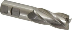 Hertel - 23mm, 1-7/8" LOC, 7/8" Shank Diam, 4-1/8" OAL, 4 Flute, Cobalt Square End Mill - Single End, Uncoated, 30° Helix, Centercutting, Right Hand Cut - Eagle Tool & Supply