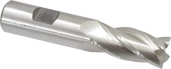 Hertel - 19mm, 1-5/8" LOC, 3/4" Shank Diam, 3-7/8" OAL, 4 Flute, Cobalt Square End Mill - Single End, Uncoated, 30° Helix, Centercutting, Right Hand Cut - Eagle Tool & Supply