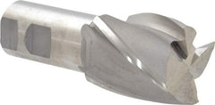 Hertel - 45mm, 2" LOC, 1-1/4" Shank Diam, 4-1/2" OAL, 4 Flute, Cobalt Square End Mill - Single End, Uncoated, 30° Helix, Centercutting, Right Hand Cut - Eagle Tool & Supply