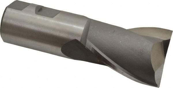 Hertel - 40mm, 2" LOC, 1-1/4" Shank Diam, 4-1/2" OAL, 2 Flute, Cobalt Square End Mill - Single End, Uncoated, Centercutting, Right Hand Cut - Eagle Tool & Supply