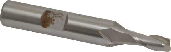 Hertel - 5.5mm, 1/2" LOC, 3/8" Shank Diam, 2-3/8" OAL, 2 Flute, Cobalt Square End Mill - Single End, Uncoated, Centercutting, Right Hand Cut - Eagle Tool & Supply