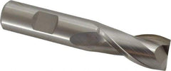 Hertel - 17mm, 1-5/16" LOC, 5/8" Shank Diam, 3-7/16" OAL, 2 Flute, Cobalt Square End Mill - Single End, Uncoated, Centercutting, Right Hand Cut - Eagle Tool & Supply