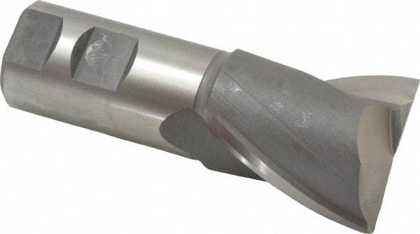 Hertel - 45mm, 2" LOC, 1-1/4" Shank Diam, 4-1/2" OAL, 2 Flute, Cobalt Square End Mill - Single End, Uncoated, Centercutting, Right Hand Cut - Eagle Tool & Supply