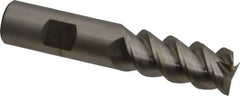 Hertel - 3/4" Diam, 1-5/8" LOC, 3 Flute Powdered Metal Roughing & Finishing Square End Mill - Uncoated, 3-7/8" OAL, 3/4" Shank Diam, Weldon Shank, 60° Helix, Centercutting - Eagle Tool & Supply