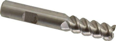 Hertel - 1/2" Diam, 1-1/4" LOC, 3 Flute Powdered Metal Roughing & Finishing Square End Mill - Uncoated, 3-1/4" OAL, 1/2" Shank Diam, Weldon Shank, 60° Helix, Centercutting - Eagle Tool & Supply