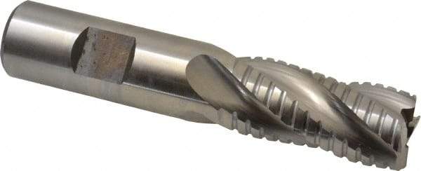 Hertel - 3/4" Diam, 1-5/8" LOC, 4 Flute Cobalt Roughing & Finishing Square End Mill - Uncoated, 3-3/4" OAL, 3/4" Shank Diam, Straight Shank, Non-Centercutting - Eagle Tool & Supply