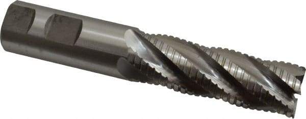 Hertel - 1" Diam, 3" LOC, 5 Flute Cobalt Roughing & Finishing Square End Mill - Uncoated, 5-1/2" OAL, 1" Shank Diam, Straight Shank, Non-Centercutting - Eagle Tool & Supply