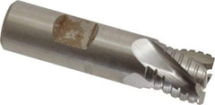 Hertel - 3/4" Diam, 3/4" LOC, 4 Flute Cobalt Roughing & Finishing Square End Mill - Uncoated, 3" OAL, 3/4" Shank Diam, Straight Shank, Non-Centercutting - Eagle Tool & Supply