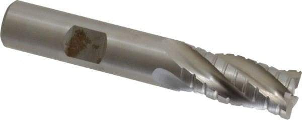 Hertel - 1/2" Diam, 1" LOC, 4 Flute Cobalt Roughing & Finishing Square End Mill - Uncoated, 3" OAL, 1/2" Shank Diam, Straight Shank, Non-Centercutting - Eagle Tool & Supply