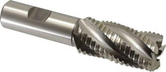 Hertel - 1" Diam, 2" LOC, 5 Flute Cobalt Roughing & Finishing Square End Mill - Uncoated, 4-1/4" OAL, 3/4" Shank Diam, Straight Shank, Non-Centercutting - Eagle Tool & Supply