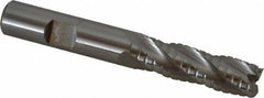 Hertel - 1/2" Diam, 1-5/8" LOC, 4 Flute Cobalt Roughing & Finishing Square End Mill - Uncoated, 3-5/8" OAL, 1/2" Shank Diam, Straight Shank, Non-Centercutting - Eagle Tool & Supply