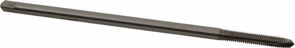 Hertel - M6x1.00 Metric Coarse 2 Flute D5 High Speed Steel Spiral Point Extension Tap - Plug Chamfer, 6" OAL, 6H Class of Fit - Eagle Tool & Supply
