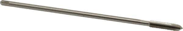 Hertel - M6x1.00 Metric Coarse 2 Flute D5 High Speed Steel Spiral Point Extension Tap - Plug Chamfer, 6" OAL, 6H Class of Fit - Eagle Tool & Supply