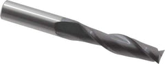 Hertel - 1/2", 2" LOC, 1/2" Shank Diam, 4" OAL, 2 Flute, Solid Carbide Square End Mill - Single End, AlTiN Finish, 30° Helix, Centercutting, Right Hand Cut - Eagle Tool & Supply