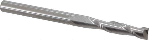 Hertel - 5/32", 3/4" LOC, 3/16" Shank Diam, 2" OAL, 2 Flute, Solid Carbide Square End Mill - Single End, Uncoated, 30° Helix, Centercutting, Right Hand Cut - Eagle Tool & Supply