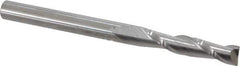 Hertel - 5/32", 3/4" LOC, 3/16" Shank Diam, 2" OAL, 2 Flute, Solid Carbide Square End Mill - Single End, Uncoated, 30° Helix, Centercutting, Right Hand Cut - Eagle Tool & Supply