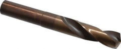 Hertel - 25/32" Drill, 118° Point, Cobalt Silver Deming & Reduced Shank Drill Bit - Bright Finish, 6" OAL, Flats on Shank, 3" Flute Length - Eagle Tool & Supply