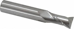 Hertel - 1/2", 1" LOC, 1/2" Shank Diam, 3" OAL, 2 Flute, Solid Carbide Square End Mill - Single End, Uncoated, 30° Helix, Centercutting, Right Hand Cut - Eagle Tool & Supply