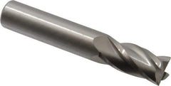 Hertel - 1/2", 1" LOC, 1/2" Shank Diam, 3" OAL, 4 Flute, Solid Carbide Square End Mill - Single End, Uncoated, 30° Helix, Centercutting, Right Hand Cut - Eagle Tool & Supply