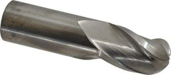 Hertel - 1" Diam, 1-1/2" LOC, 3 Flute Solid Carbide Ball End Mill - Uncoated, Single End, 4" OAL, 1" Shank Diam - Eagle Tool & Supply