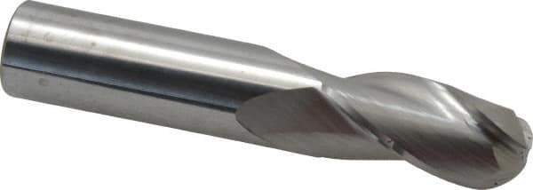 Hertel - 3/4" Diam, 1-1/2" LOC, 3 Flute Solid Carbide Ball End Mill - Uncoated, Single End, 4" OAL, 3/4" Shank Diam - Eagle Tool & Supply