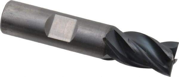 OSG - 1/2", 5/8" LOC, 1/2" Shank Diam, 2-1/2" OAL, 4 Flute, Solid Carbide Square End Mill - Single End, TiAlN Finish, Spiral Flute, 35° Helix, Right Hand Cut, Right Hand Flute, Series VG441 - Eagle Tool & Supply