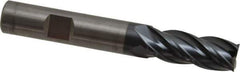 OSG - 1/2", 1-1/4" LOC, 1/2" Shank Diam, 3-1/2" OAL, 4 Flute, Solid Carbide Square End Mill - Single End, TiAlN Finish, Spiral Flute, 35° Helix, Right Hand Cut, Right Hand Flute, Series VG441 - Eagle Tool & Supply
