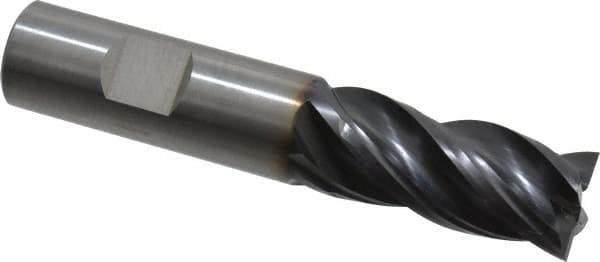 OSG - 3/4", 1-1/2" LOC, 3/4" Shank Diam, 4" OAL, 4 Flute, Solid Carbide Square End Mill - Single End, TiAlN Finish, Spiral Flute, 35° Helix, Right Hand Cut, Right Hand Flute, Series VG441 - Eagle Tool & Supply