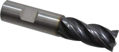 OSG - 3/4", 1-1/2" LOC, 3/4" Shank Diam, 4" OAL, 4 Flute, Solid Carbide Square End Mill - Single End, TiAlN Finish, Spiral Flute, 35° Helix, Right Hand Cut, Right Hand Flute, Series VG441 - Eagle Tool & Supply