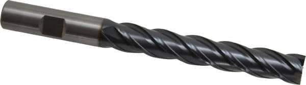 OSG - 1/2", 3" LOC, 1/2" Shank Diam, 5" OAL, 4 Flute, Solid Carbide Square End Mill - Single End, TiAlN Finish, Spiral Flute, 35° Helix, Right Hand Cut, Right Hand Flute, Series VG441 - Eagle Tool & Supply
