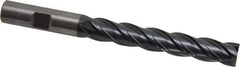 OSG - 1/2", 3" LOC, 1/2" Shank Diam, 5" OAL, 4 Flute, Solid Carbide Square End Mill - Single End, TiAlN Finish, Spiral Flute, 35° Helix, Right Hand Cut, Right Hand Flute, Series VG441 - Eagle Tool & Supply