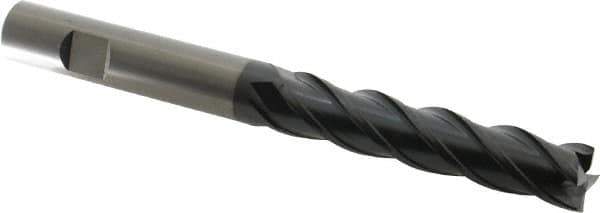 OSG - 5/8", 3" LOC, 5/8" Shank Diam, 6" OAL, 4 Flute, Solid Carbide Square End Mill - Single End, TiAlN Finish, Spiral Flute, 35° Helix, Right Hand Cut, Right Hand Flute, Series VG441 - Eagle Tool & Supply