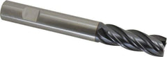 OSG - 5/8", 1-5/8" LOC, 5/8" Shank Diam, 5" OAL, 4 Flute, Solid Carbide Square End Mill - Single End, TiAlN Finish, Spiral Flute, 35° Helix, Right Hand Cut, Right Hand Flute, Series VG441 - Eagle Tool & Supply