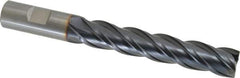 OSG - 3/4", 4" LOC, 3/4" Shank Diam, 6-1/4" OAL, 4 Flute, Solid Carbide Square End Mill - Single End, TiAlN Finish, Spiral Flute, 35° Helix, Right Hand Cut, Right Hand Flute, Series VG441 - Eagle Tool & Supply